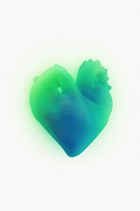 Abstract blurred gradient illustration human heart green creativity turquoise.