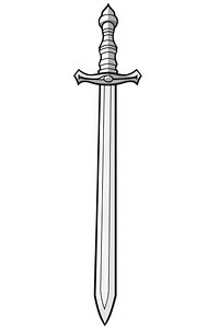 Sword weapon dagger white background.