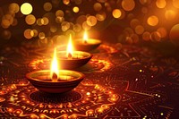 Diwali tradition festival candle.
