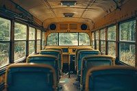 School bus vehicle window seat.