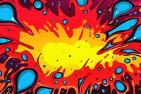 Comic poison melt border effect backgrounds abstract outdoors.