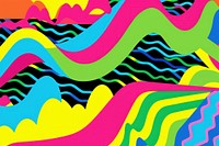Wave of funky art abstract pattern.