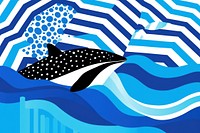 Whale art outdoors pattern.