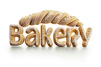 Bakery text food white background.
