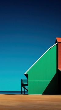 High contrast Barn architecture building outdoors.