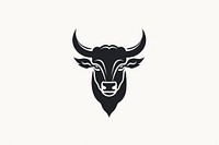 Simple Bullish vector line icon logo livestock animal.