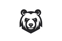 Simple Bear market vector line icon logo mammal animal.