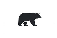Simple Bearish vector line icon bear silhouette wildlife.