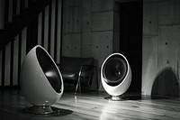 Digital speakers furniture chair architecture.