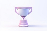 Trophy cup reward white background achievement investment.
