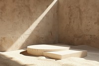 Podium on sand architecture shadow wall.