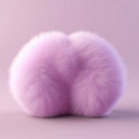 Fluffy glove purple fur softness.