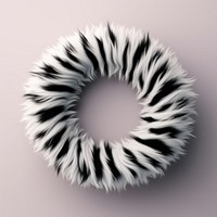 Fluffy zebra fur hoop mammal clothing wildlife.