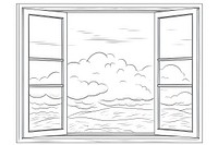 Window architecture building sketch.