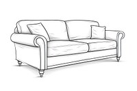 A sofa furniture armchair sketch line.