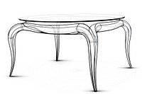 A table furniture sketch line architecture.
