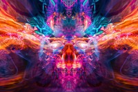 Psychedelic ghost abstract surreal pattern.