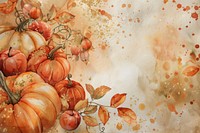 Autumn Pumpkin with Apple watercolor background backgrounds painting pumpkin.