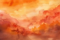 Autumn watercolor background backgrounds landscape painting.