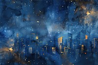 City and Galaxy watercolor background city backgrounds outdoors.