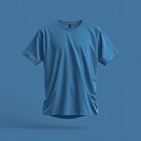 T-shirt blue sleeve coathanger.