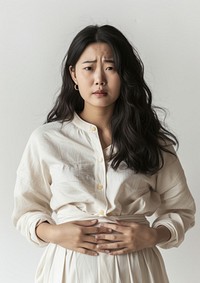 An Asian woman portrait adult white.