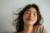 An Asian woman relaxation portrait adult.