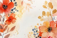 Floral watercolor background painting backgrounds pattern.