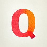 Letters Q number text shape.