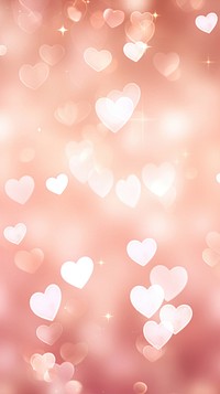 Heart pattern bokeh effect background backgrounds pink illuminated.