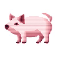 Cross stitch pig mammal animal white background.