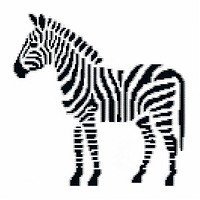 Cross stitch zebra wildlife animal mammal.