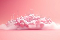 Abstract background technology cloud pink.
