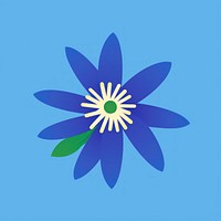 Blue passion flower graphics petal plant.