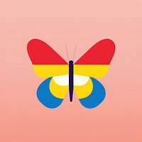 Butterfly cartoon logo transportation.