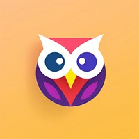 Owl graphics cartoon purple.