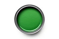 Open green paint can backgrounds white background cosmetics.