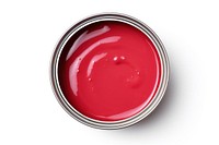 Open paint can white background cosmetics magenta.