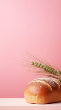 Pink aesthetic bread wallpaper food bun freshness.