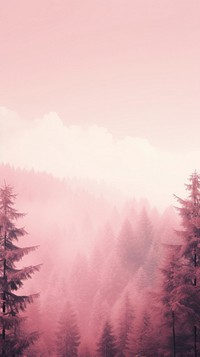 Pink aesthetic forest wallpaper outdoors nature plant.
