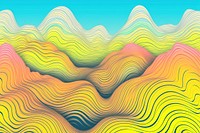 Mind bending flat line illusion illustration of moutain abstract outdoors pattern.
