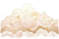 Mountain chinese element art backgrounds outdoors.