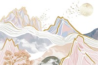Mountain chinese art backgrounds outdoors.