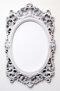 Plastic texture frame mirror white photo.