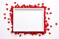 Valentines frame rectangle flower petal.