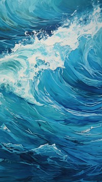 Wave acrylic texture abstract painting nature.