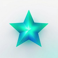 Abstact gradient illustration star symbol green blue.