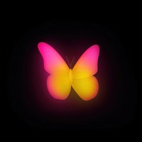 Abstract blurred gradient illustration butterfly lighting yellow nature.