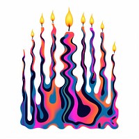 An abstract Graphic Element of candle fire art illuminated.