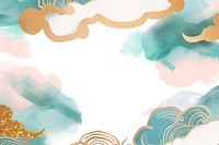 Chinese cloud sky backgrounds line art.